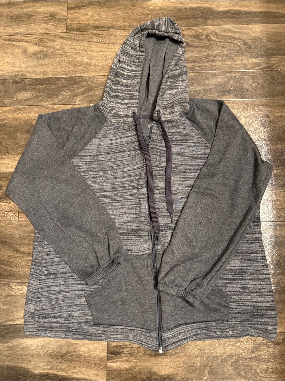 St. John's Bay Gray Full-Zip Hooded Sweatshirt